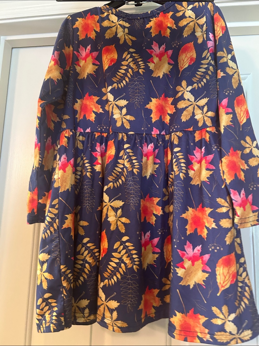 Girls' Navy Floral Ruffle Matching Set - Picture 7 of 7